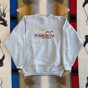 Vintage 90s Minnesota Golden Gophers Embroidered Crewneck Sweatshirt Size XL